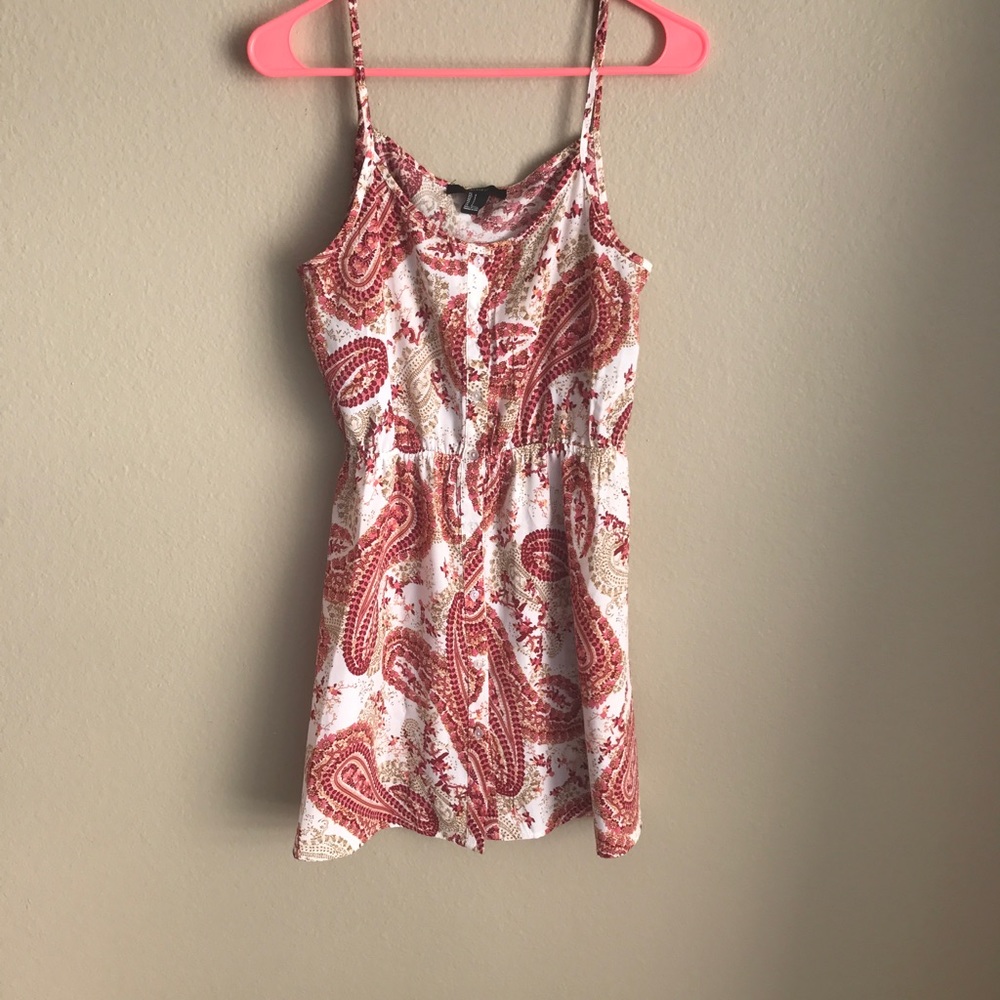 Paisley Print Mini Dress